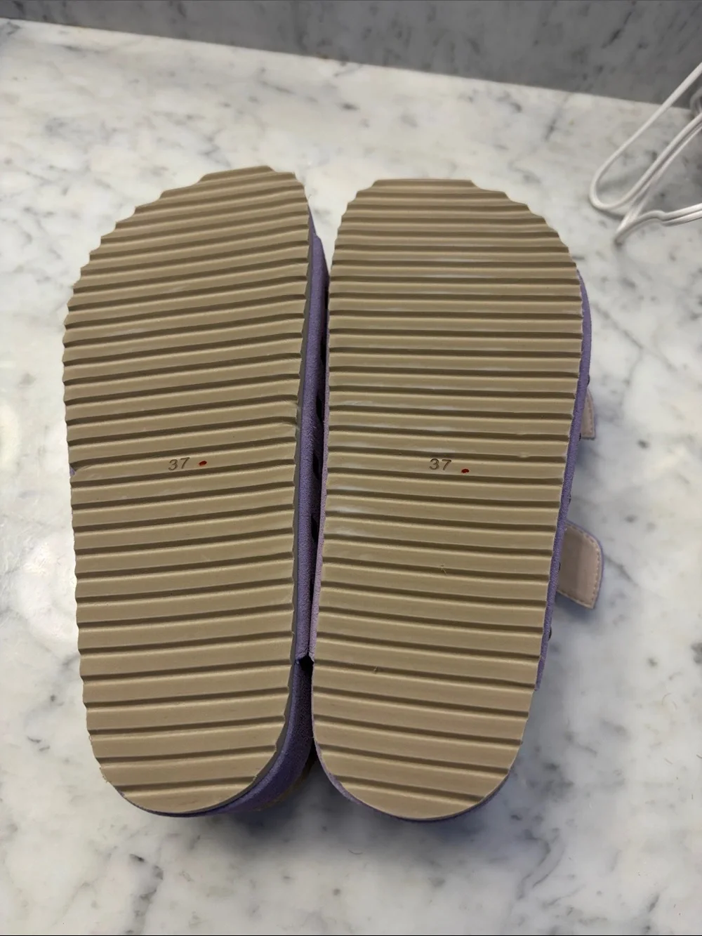 Free People Intentionally Blank Rule Breaker Lavender Suede Sandal Size 7 NEW